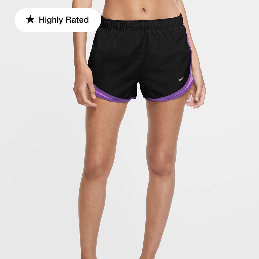 Black/Purple Nike running shorts